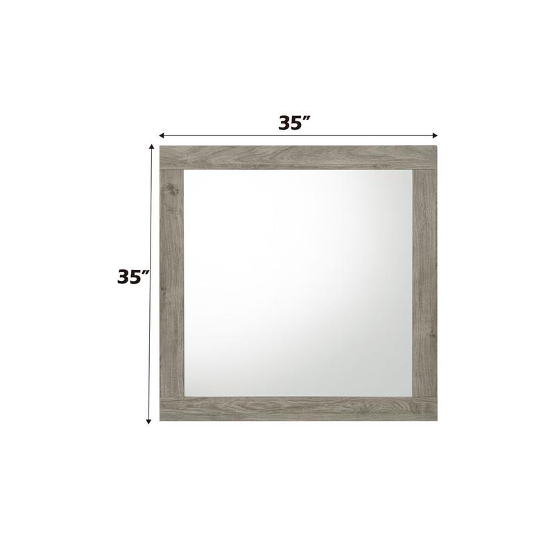 Mari Light Gray Finish Mirror