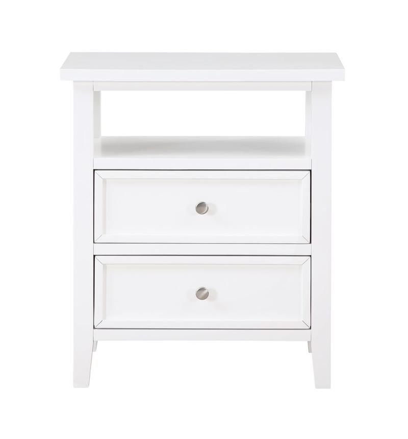Walker White 2 Drawer Nightstand