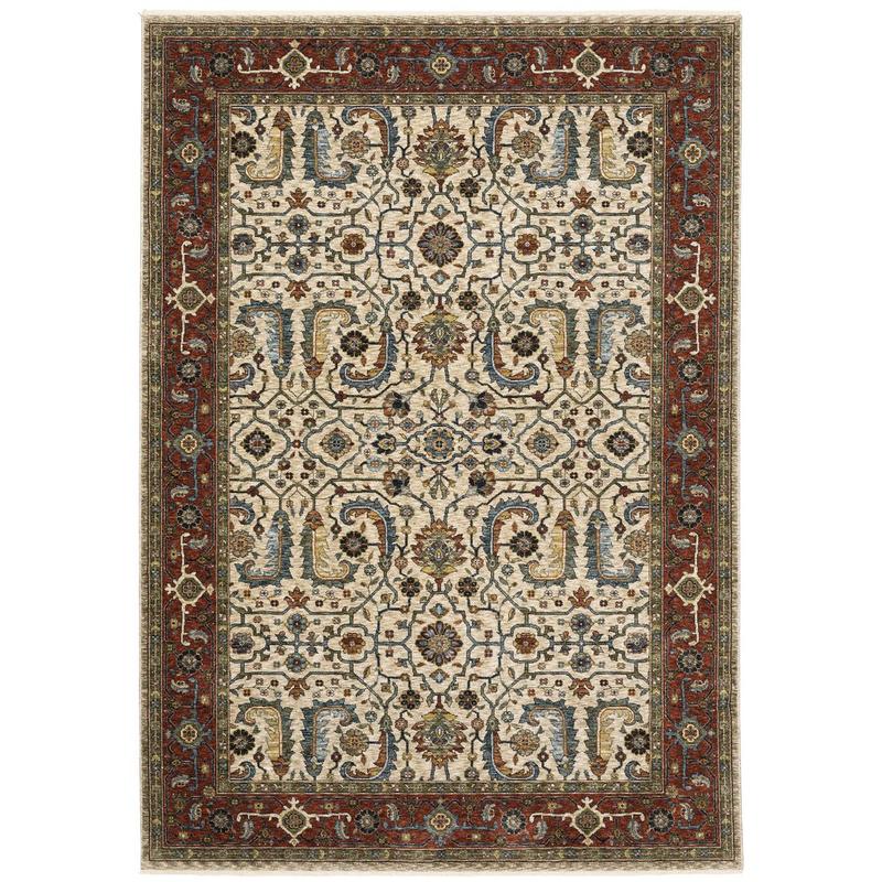 Aberdeen 144D1 Ivory/ Red Indoor Area Rug - 2' x 3'