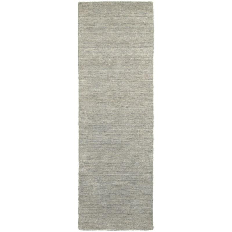 Aniston 27108 Grey Hand-crafted Wool Area Rug - 2'6" x 8'