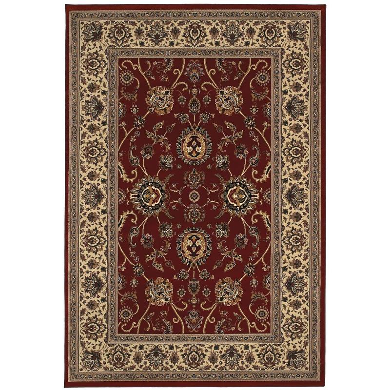 Ariana 130/8 Red/ Ivory Indoor Area Rug - 4' x 5'9"