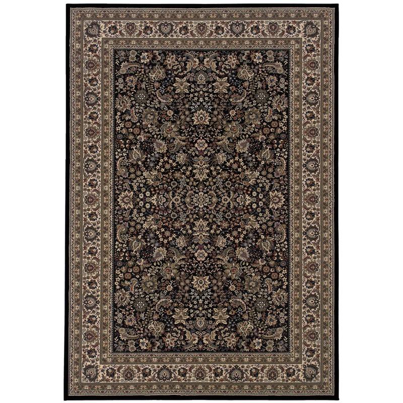 Ariana 213K8 Black/ Ivory Indoor Area Rug - 2' x 3'