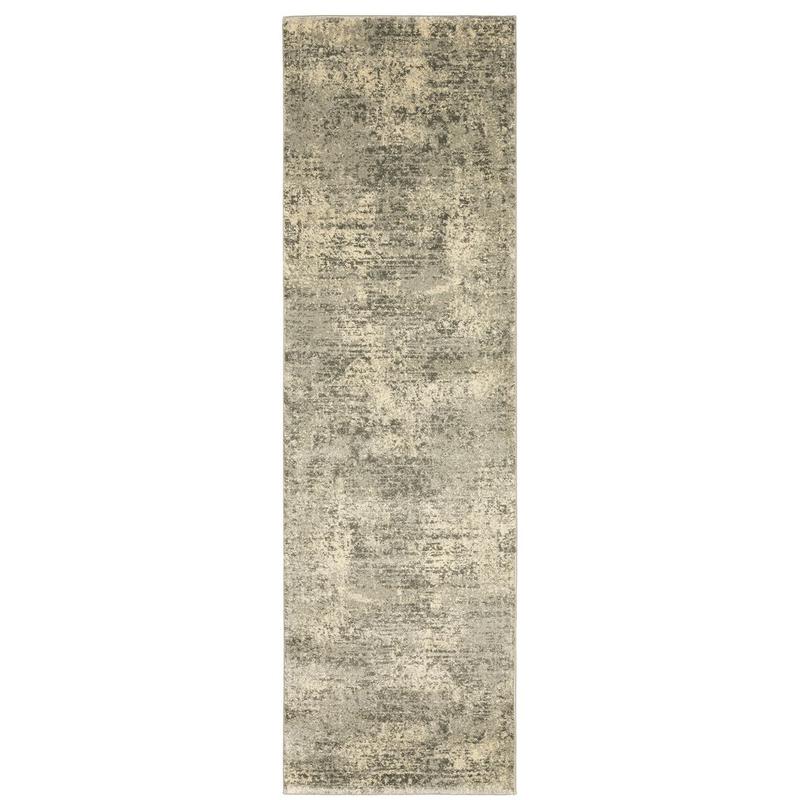 Astor 1806Q Beige/ Grey Indoor Area Rug - 2'3" x 7'6"