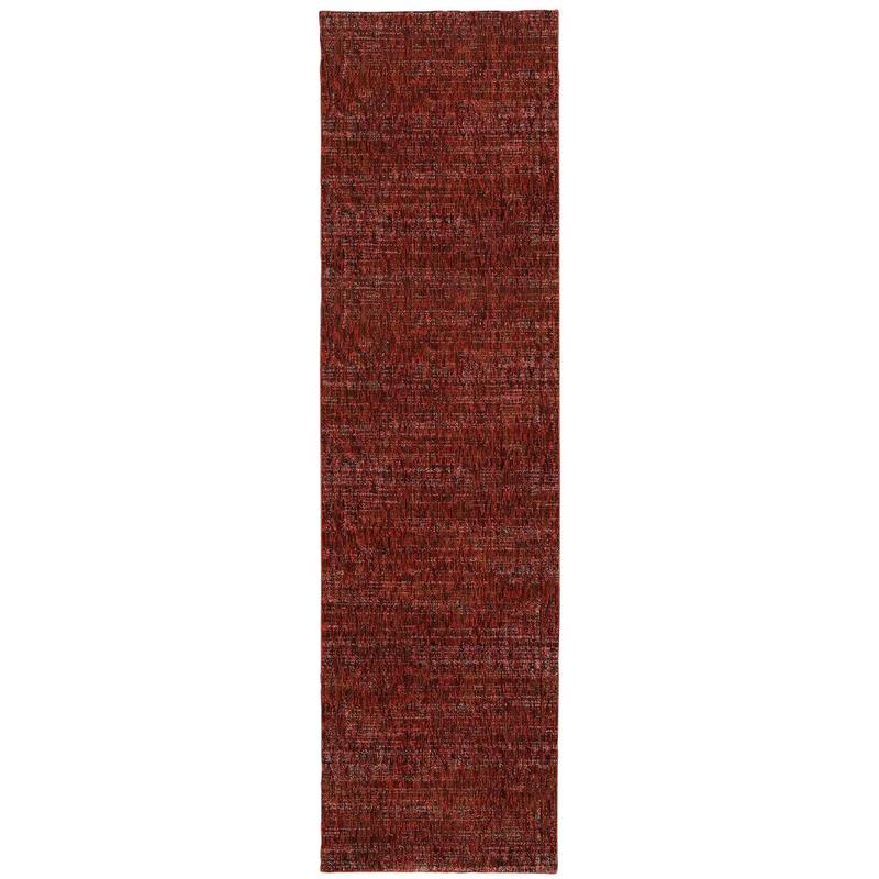 Atlas 8033K Red/ Rust Indoor Area Rug - 2'3" x 8'