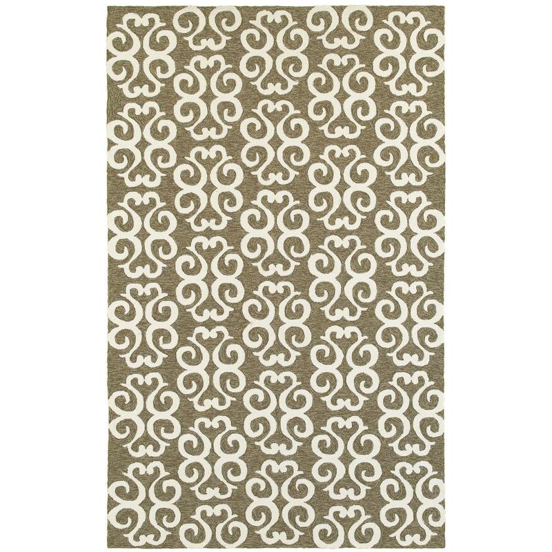 Atrium 51108 Brown/ Ivory Indoor/Outdoor Area Rug - 3'6" x 5'6"