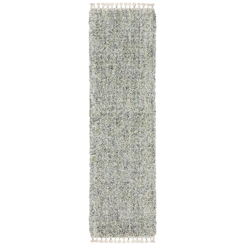 Axis AX02A Light Blue/Ivory Indoor Area Rug - 2'3" x 7'6"