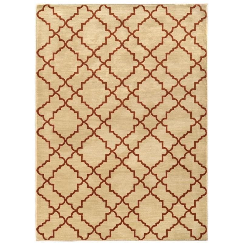Casablanca 5178E Beige/ Rust Indoor Area Rug - 9'10" x 12'10"
