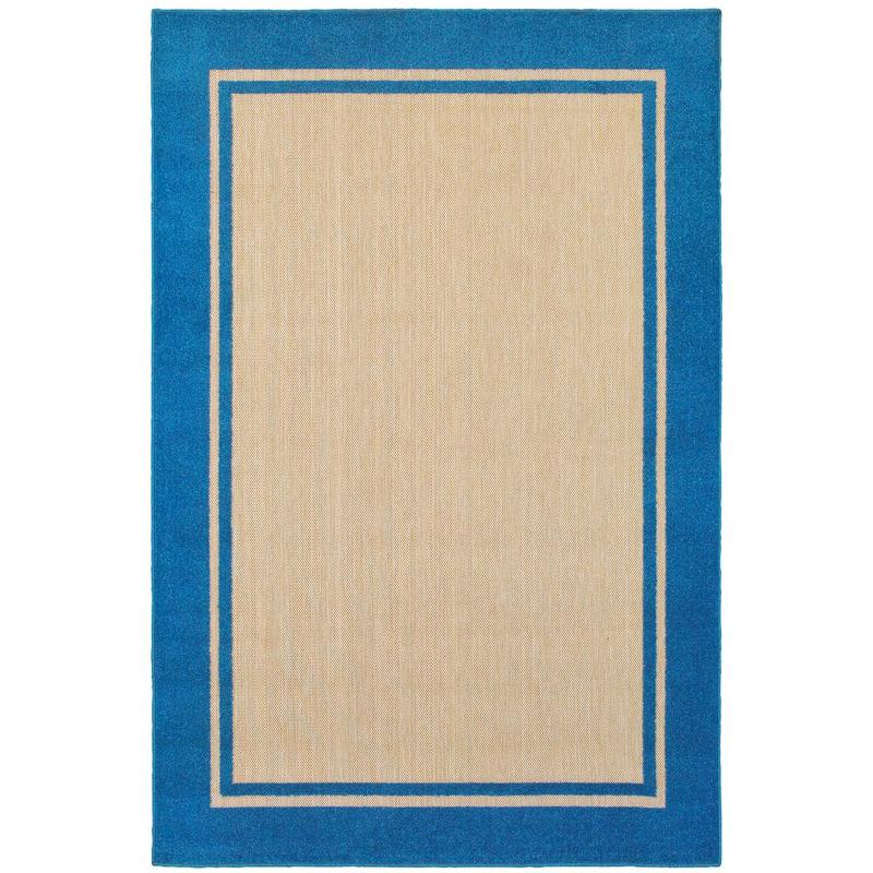 Cayman 5594B Sand/ Blue Indoor/Outdoor Area Rug - 1'10" x 3'3"