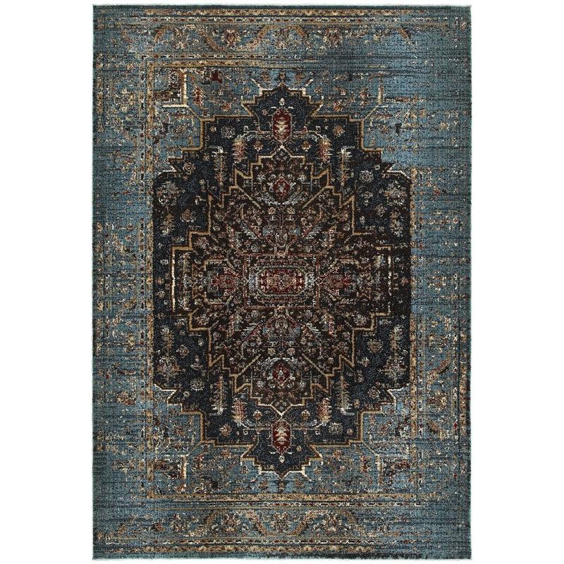 Empire 4440L Blue/ Navy Indoor Area Rug - 9'10" x 12'10"