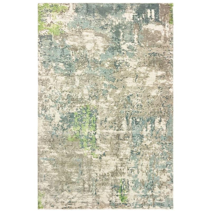 Formations 70007 Blue/ Green Indoor Area Rug - 6' x 9'