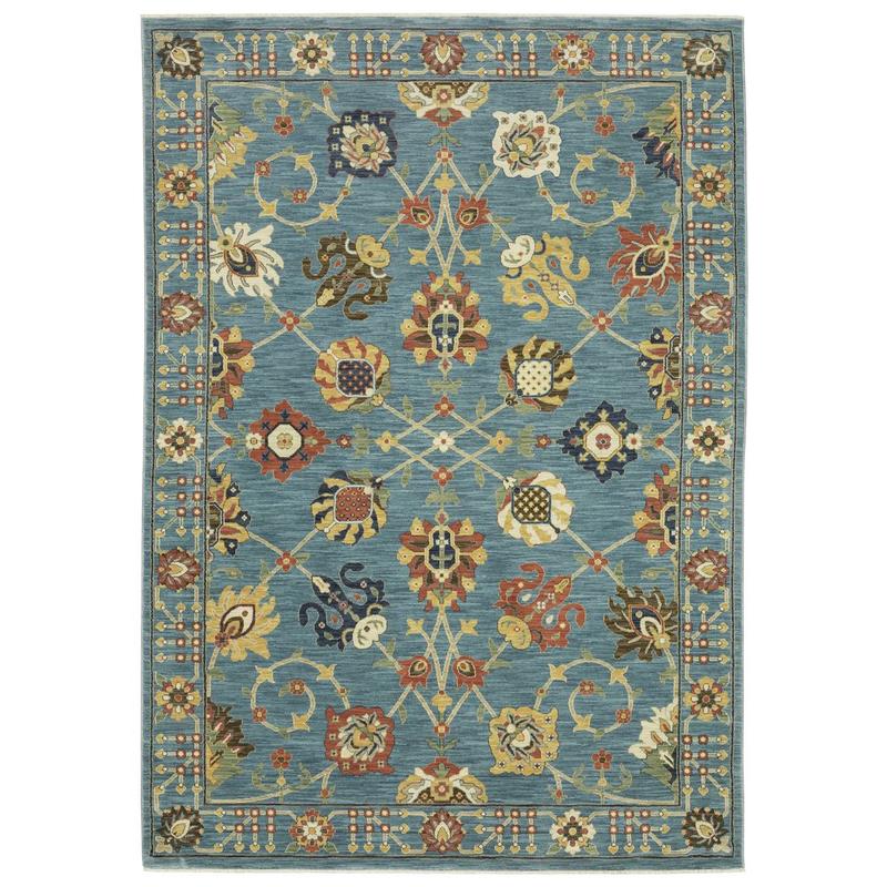 Francesca FR01E Blue/ Multi Indoor Area Rug - 3'3" x 5'