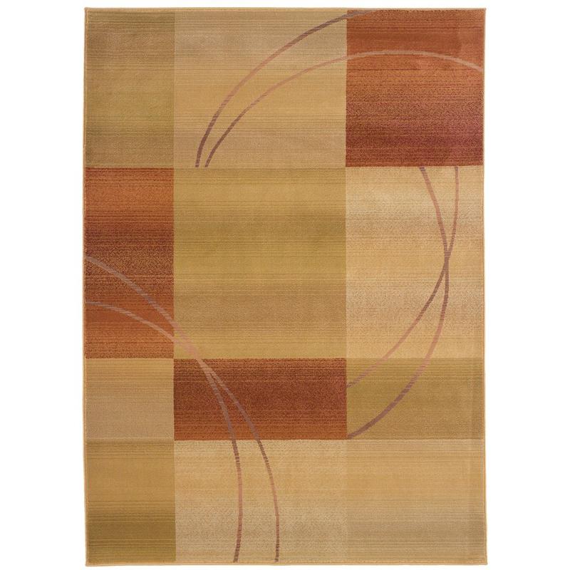 Generations 1608D Beige/ Rust Indoor Area Rug - 9'9" x 12'2"