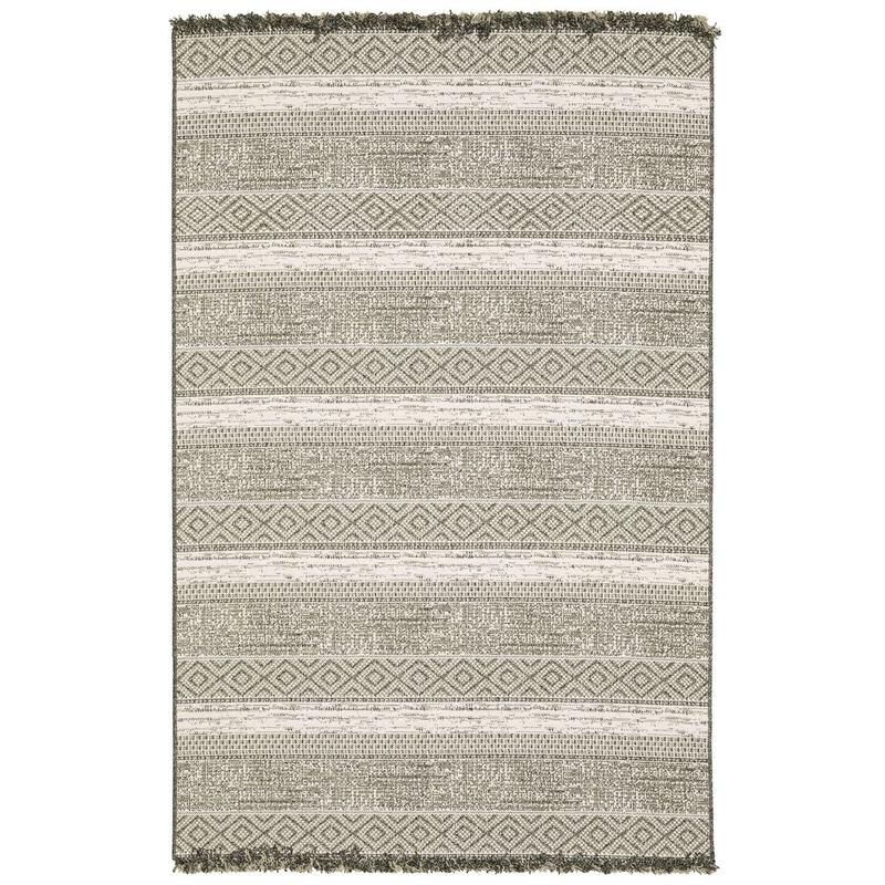 Gillian 1622E Beige/ Black Ultimate Performance Area Rug - 3'3" x 5'