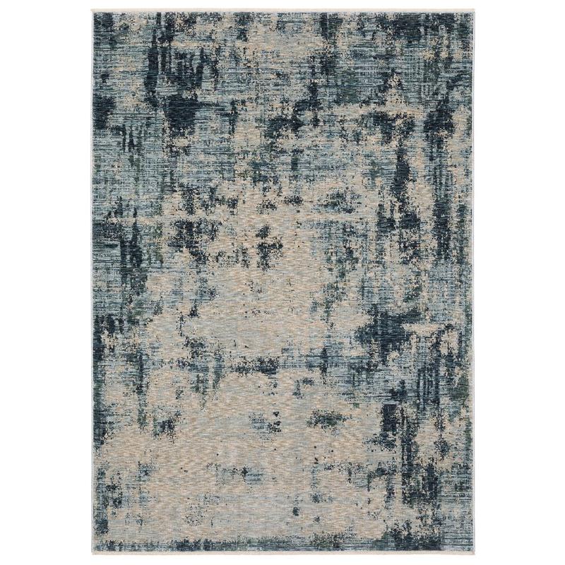 Hayden HAY04 Beige/ Blue Indoor Area Rug - 3'3" x 5'