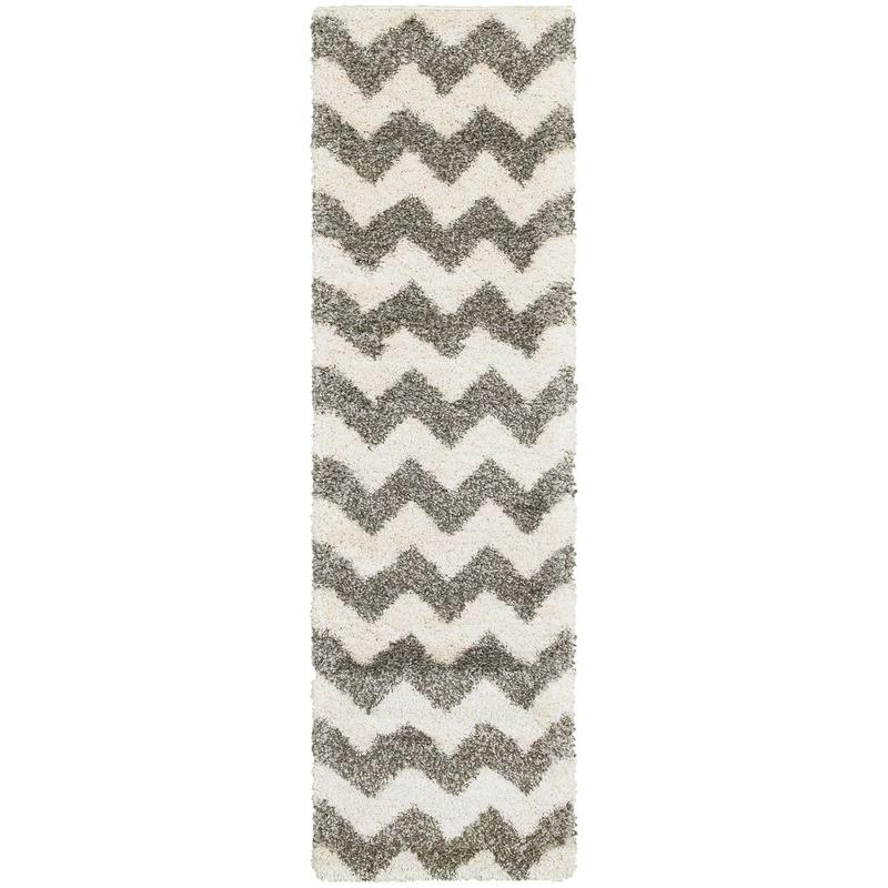Henderson 625W9 Grey/ Ivory Indoor Area Rug - 2'3" x 7'6"