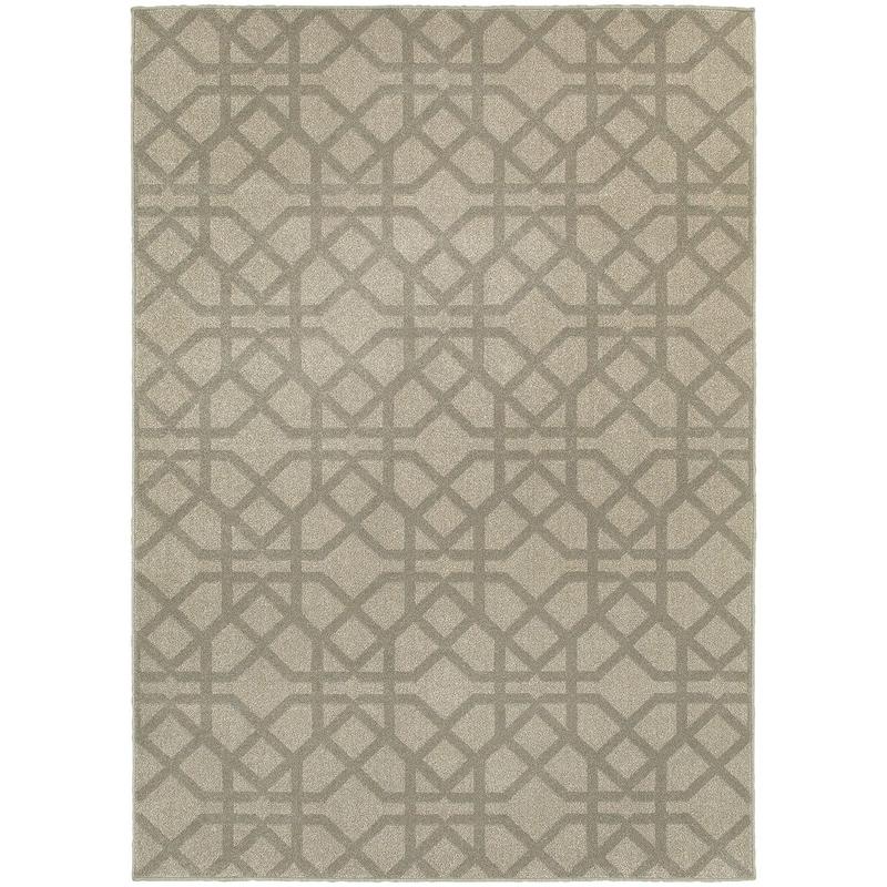 Highlands 6638E Grey/ Beige Indoor Area Rug - 9'10" x 12'10"