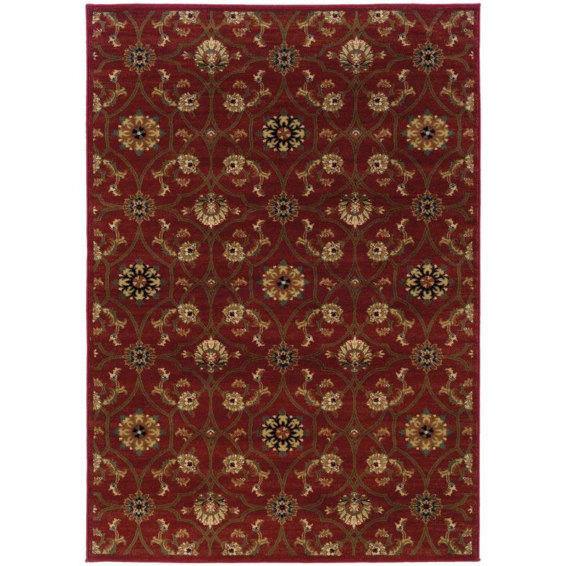 Hudson 3299A Red/ Brown Indoor Area Rug - 10' x 13'