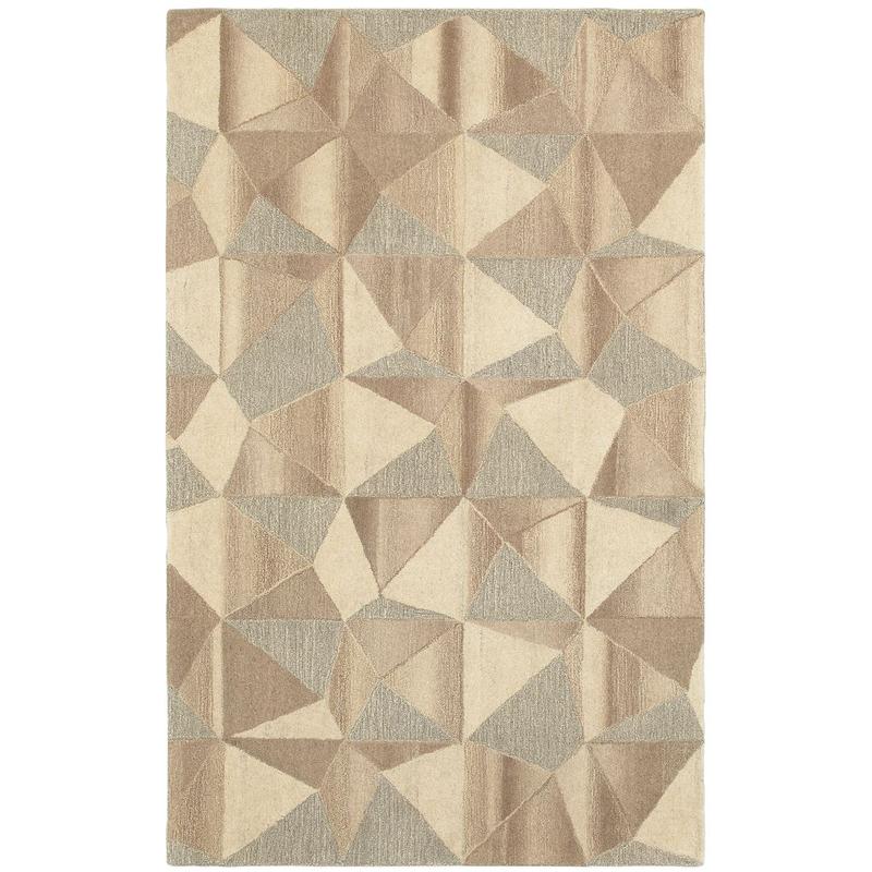 Infused 67004 Beige/ Grey Hand-crafted Wool Area Rug - 10' x 13'