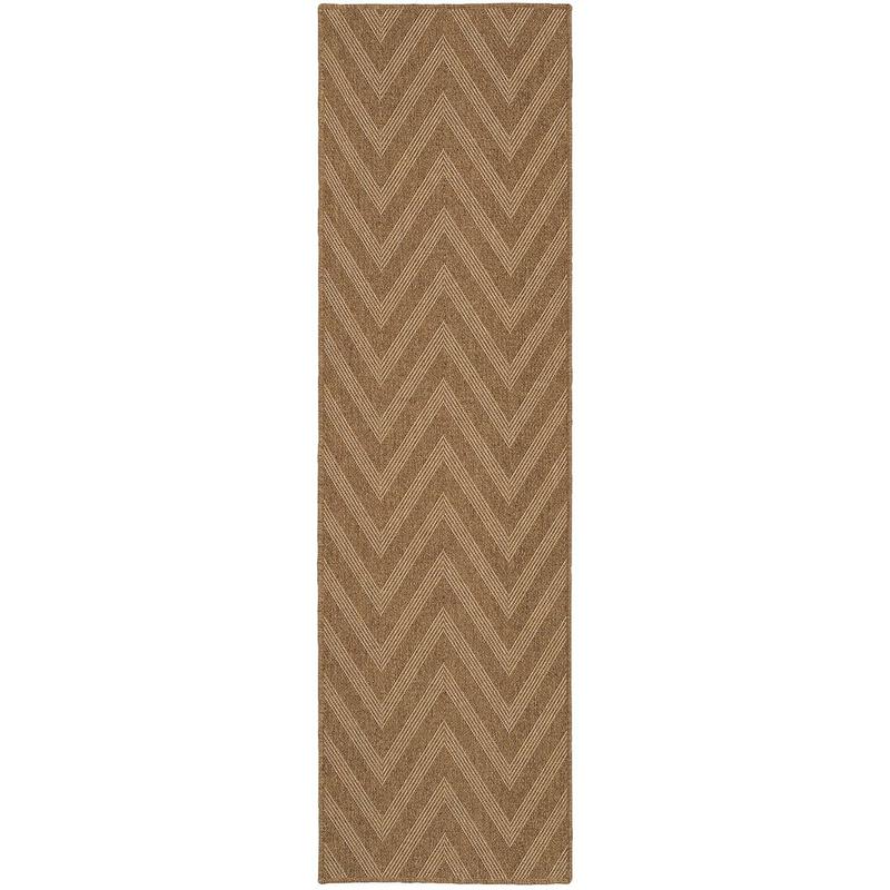 Karavia 1330X Tan/ Light Tan Ultimate Performance Area Rug - 2'3" x 7'6"