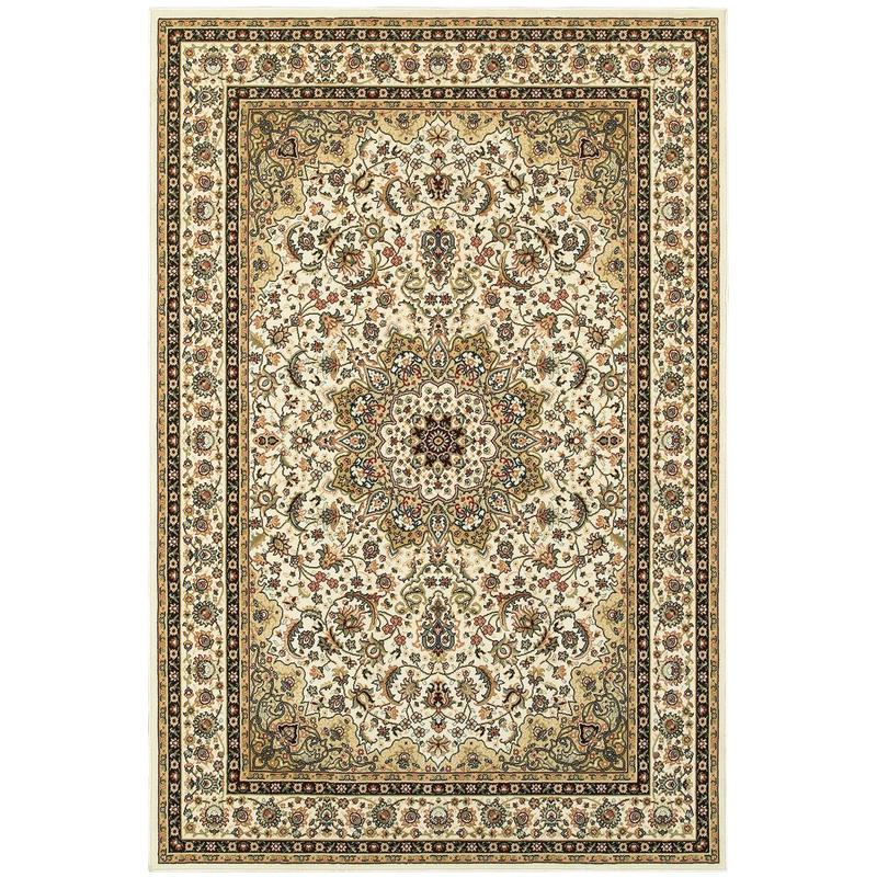 Kashan 119W1 Ivory/ Beige Indoor Area Rug