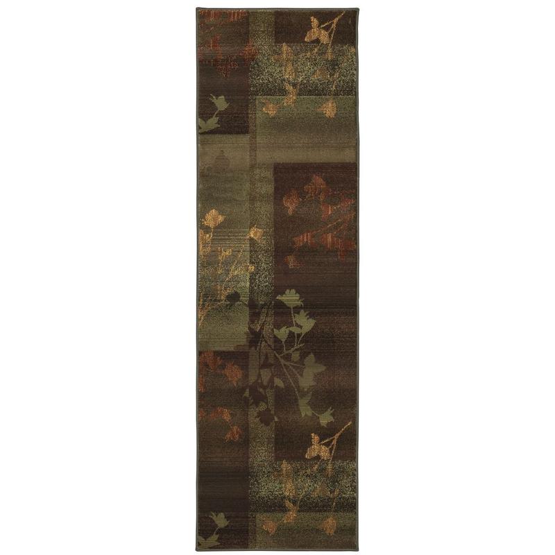 Kharma Ii 1048D Purple/ Green Indoor Area Rug - 2'6" x 9'1"