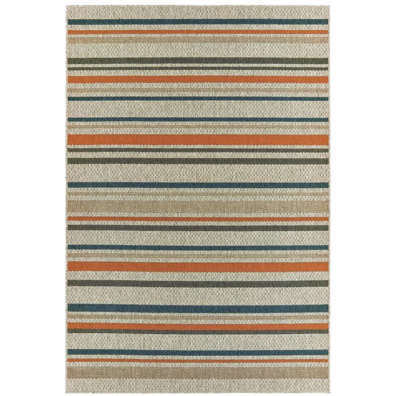 Latitude 602W3 Grey/ Teal Indoor/Outdoor Area Rug - 3'3" x 5'