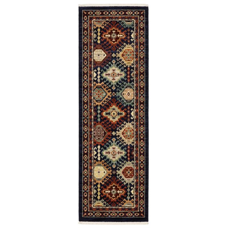 Lilihan 003B6 Navy/ Multi Indoor Area Rug