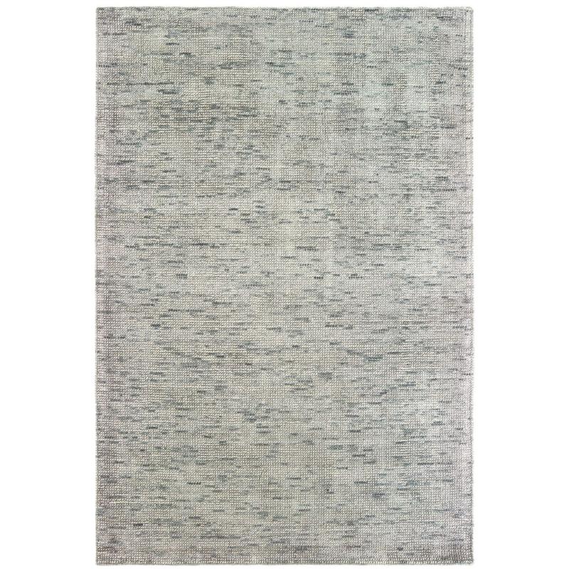 Lucent 45905 Stone/ Grey Hand-crafted Wool Blend Area Rug - 5' x 8'