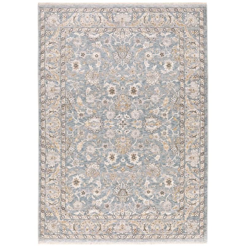 Maharaja 070E1 Blue/ Ivory Indoor Area Rug - 2' x 3'