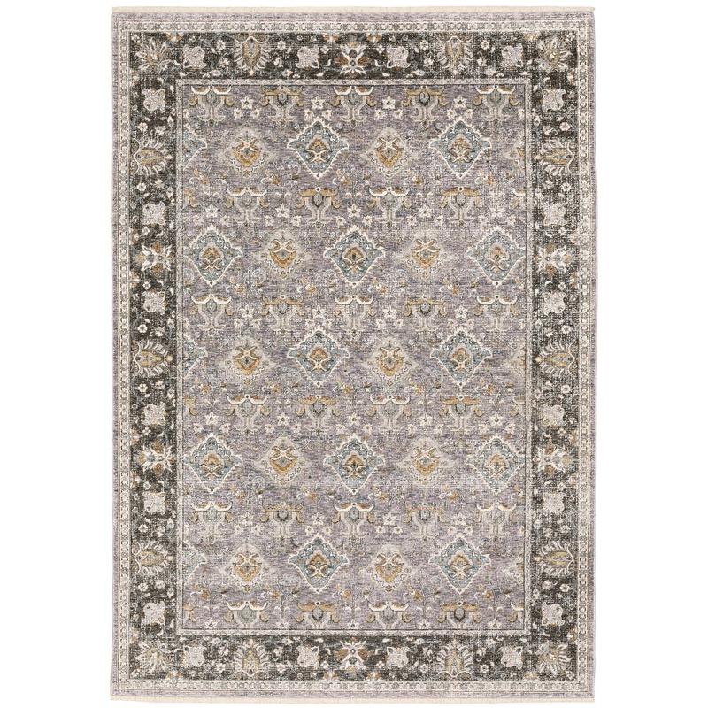Maharaja 091E1 Grey/ Blue Indoor Area Rug - 2' x 3'