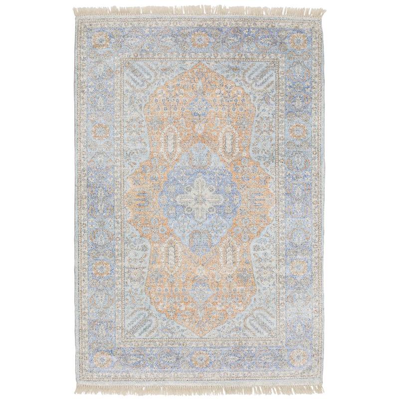 Malabar 45301 Blue/ Red Indoor Area Rug - 5' x 8'