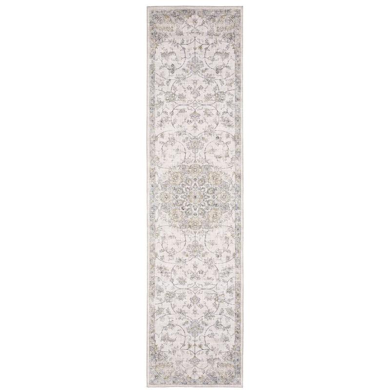 Myers Park MYP01 Beige/ Gold Indoor Area Rug - 2' x 8'