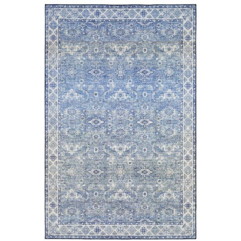 Myers Park MYP04 Blue/ Grey Indoor Area Rug - 5' x 7'