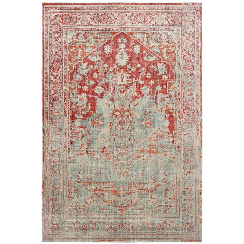 Pandora 1501U Grey/ Orange Indoor Area Rug - 9'10" x 12'10"