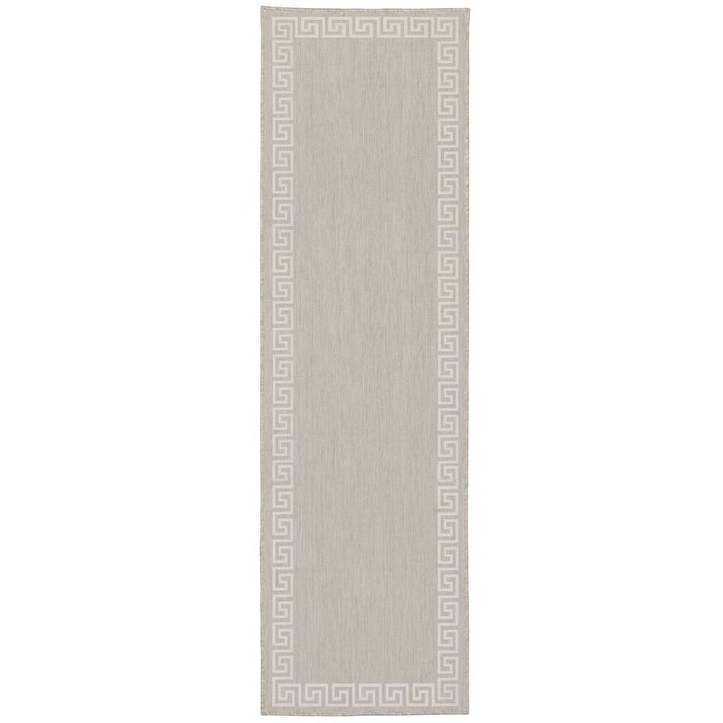 Portofino 6560D Grey/ Ivory Indoor/Outdoor Area Rug - 1'10" x 7'3"