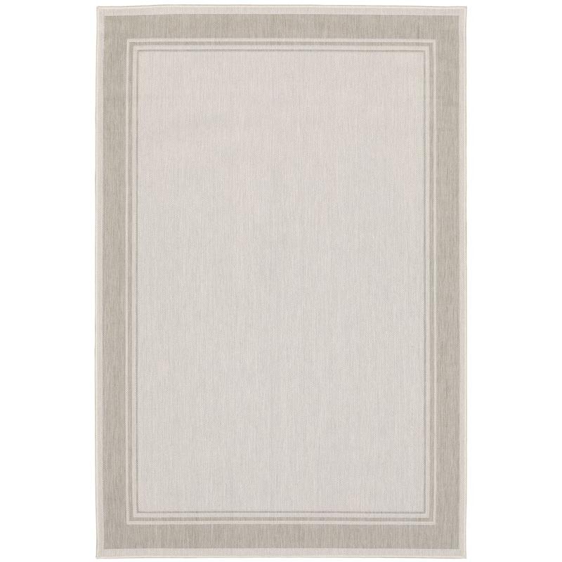 Portofino 6765W Ivory/ Grey Indoor/Outdoor Area Rug - 3'3" x 5'