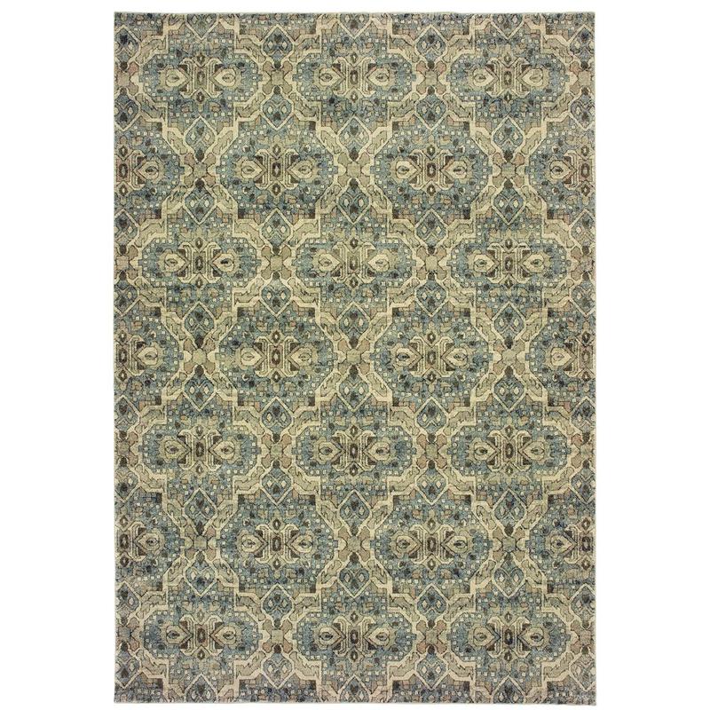 Raleigh 4927L Ivory/ Blue Indoor Area Rug - 9'10" x 12'10"