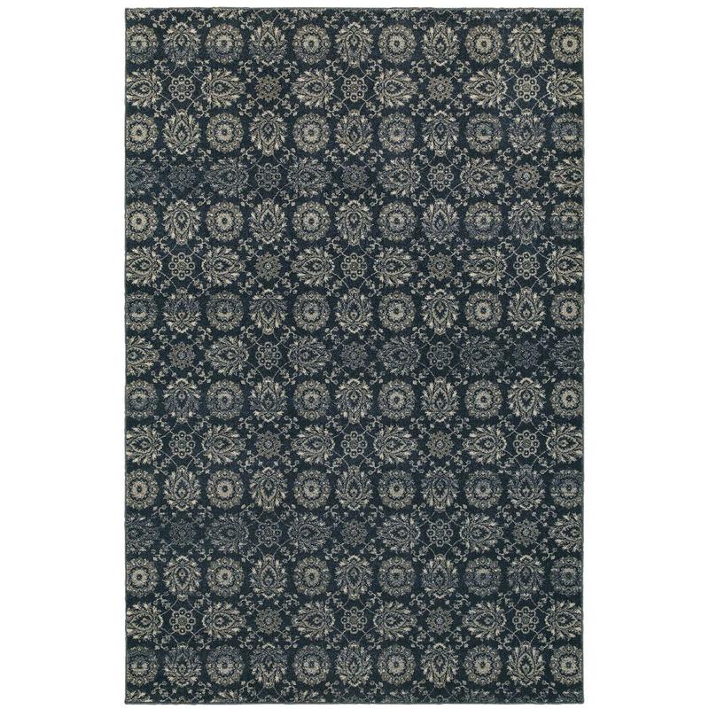 Richmond 214H3 Navy/ Grey Indoor Area Rug - 9'10" x 12'10"