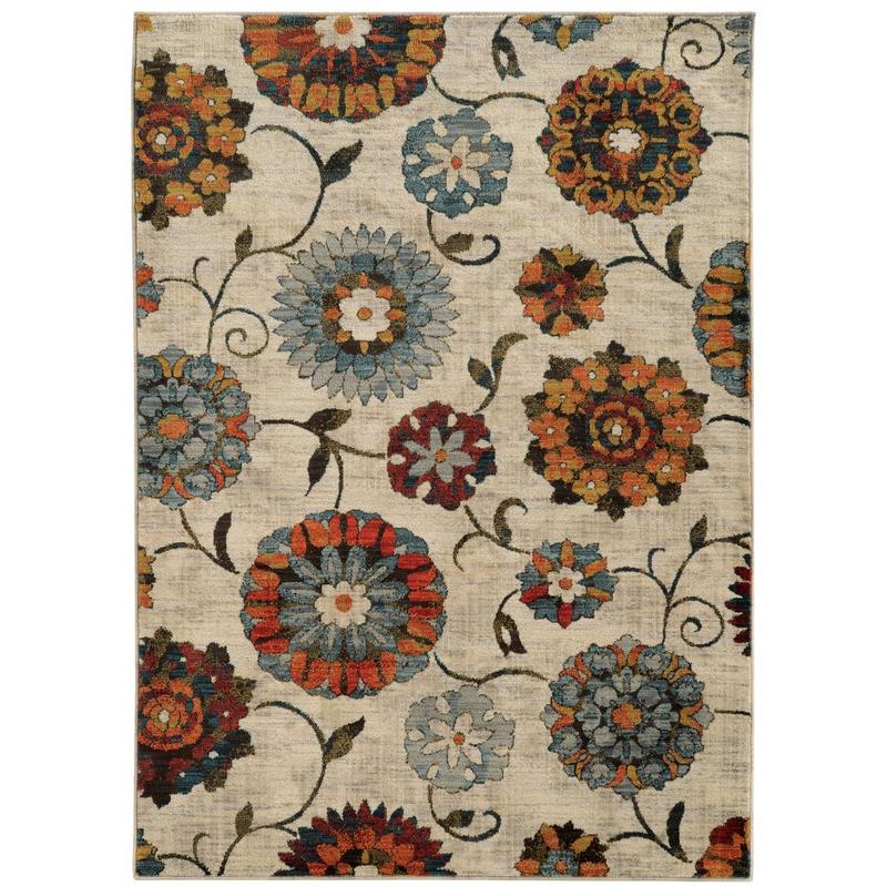 Sedona 6361A Ivory/ Multi Indoor Area Rug - 1'10" x 3'