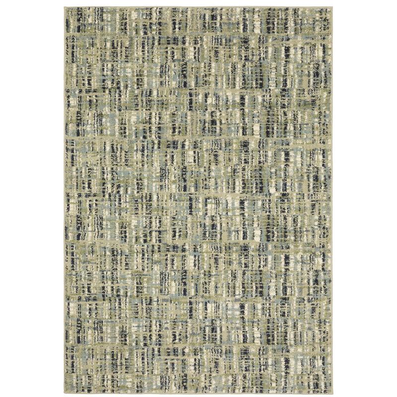 Seneca SE01A Green/ Blue Indoor Area Rug - 9'10" x 12'10"