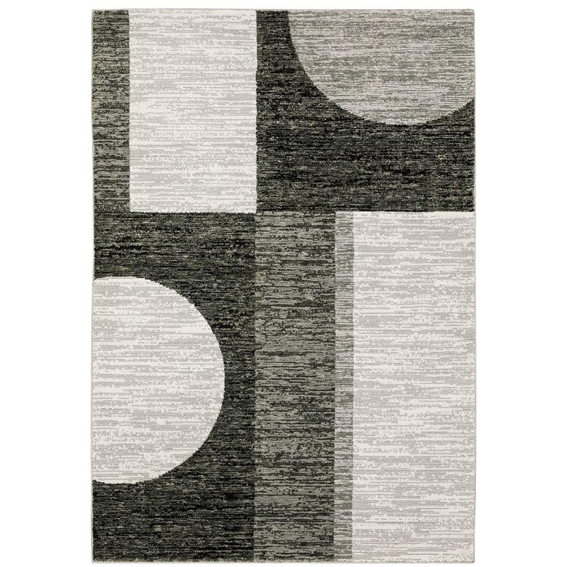 Strada STR06 Charcoal/ Grey Indoor Area Rug - 3'3" x 5'2"