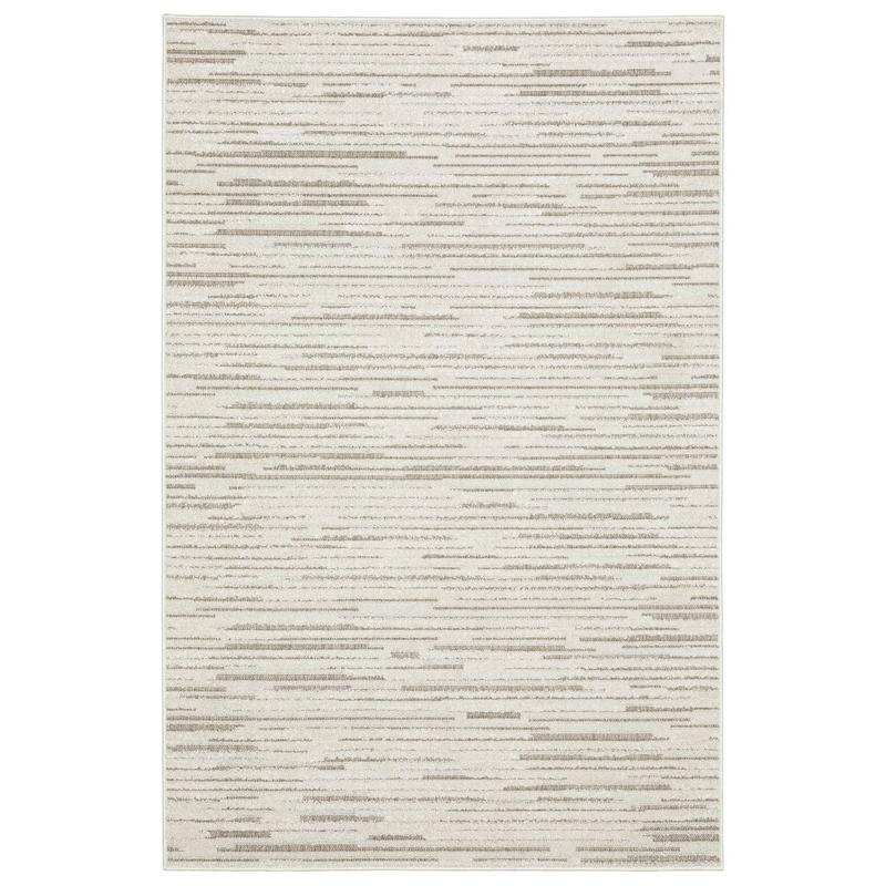 Tangier TAN07 Ivory/ Brown Indoor Area Rug - 5'3" x 7'6"