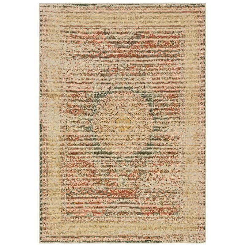 Toscana 9564A Ivory/ Orange Indoor Area Rug - 9'10" x 12'10"