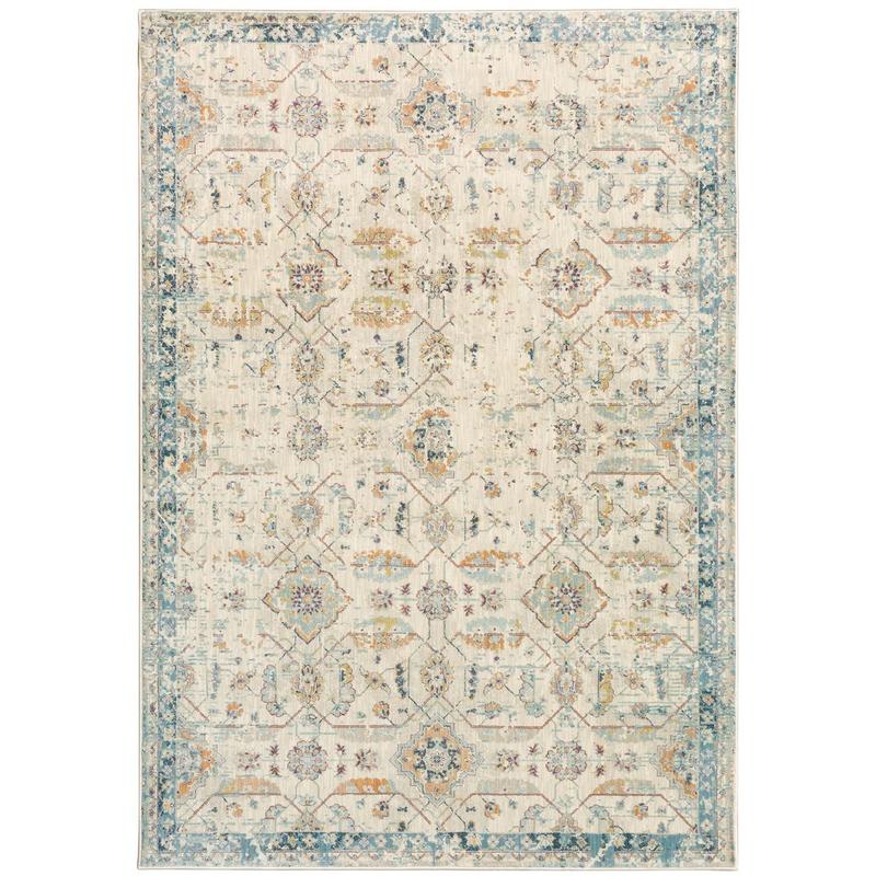 Xanadu 047H6 Beige/ Blue Indoor Area Rug - 9'10" x 12'10"