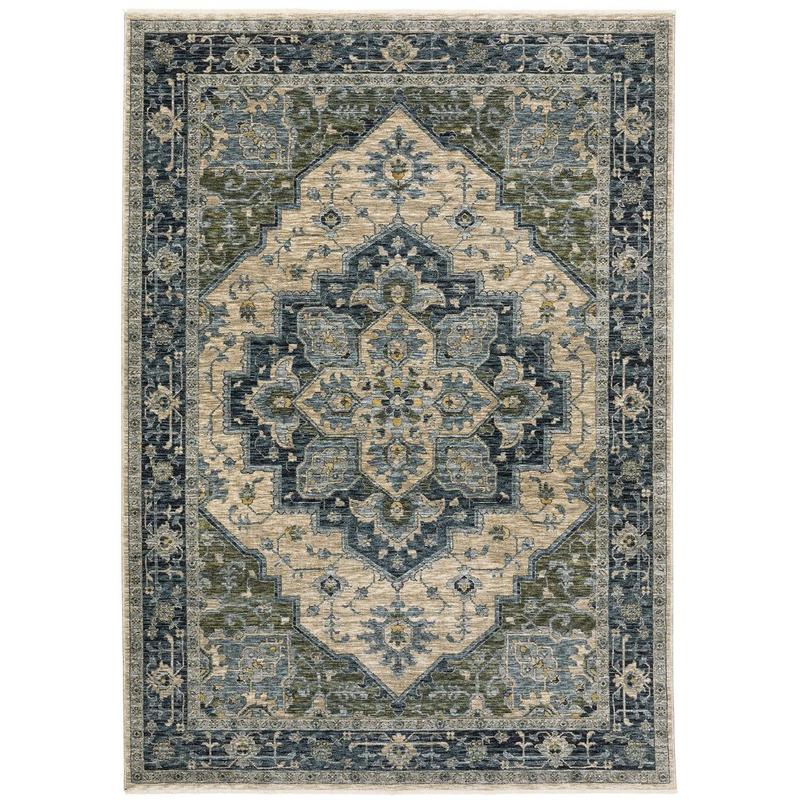 Aberdeen 051G1 Blue/ Tan Indoor Area Rug