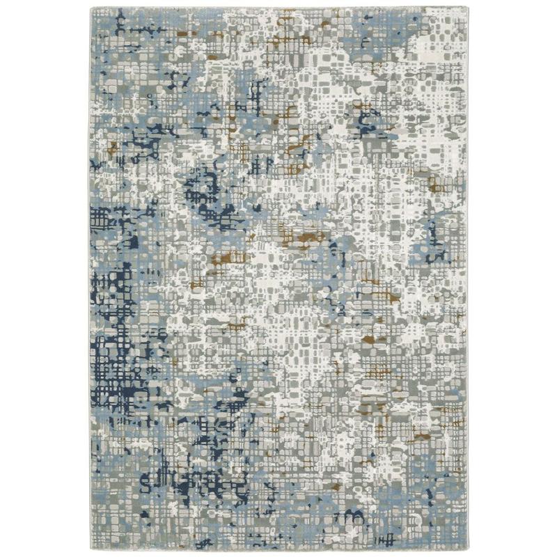 Easton 011E3 Blue/ Ivory Indoor Area Rug