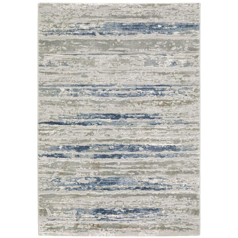 Easton 012E3 Grey/ Blue Indoor Area Rug