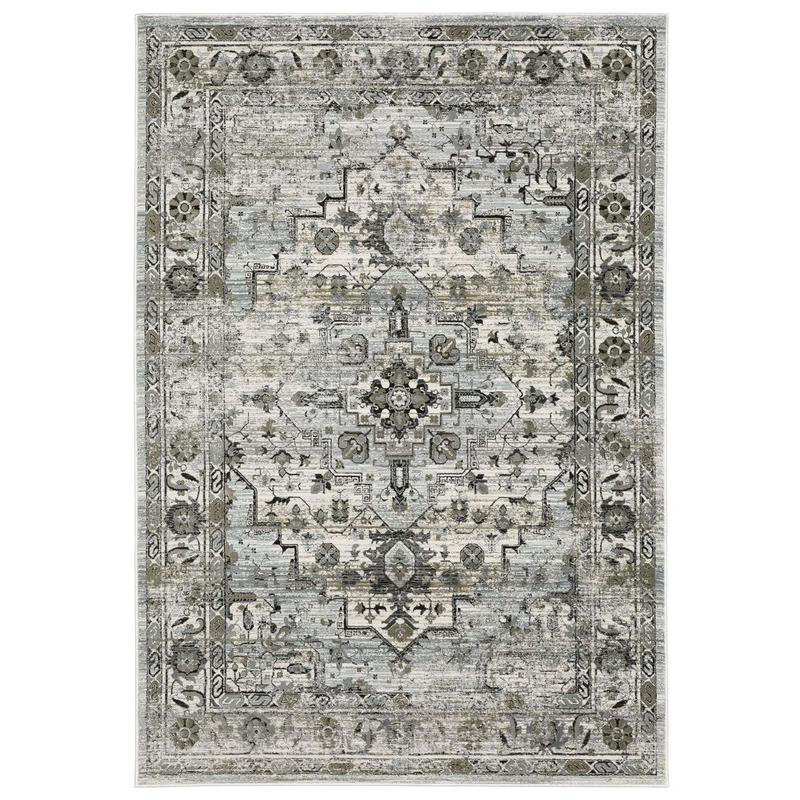 Gemini 020Z2 Grey/ Blue Indoor Area Rug