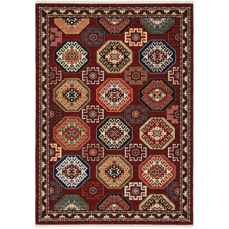 Lilihan 091R6 Red/ Multi Indoor Area Rug